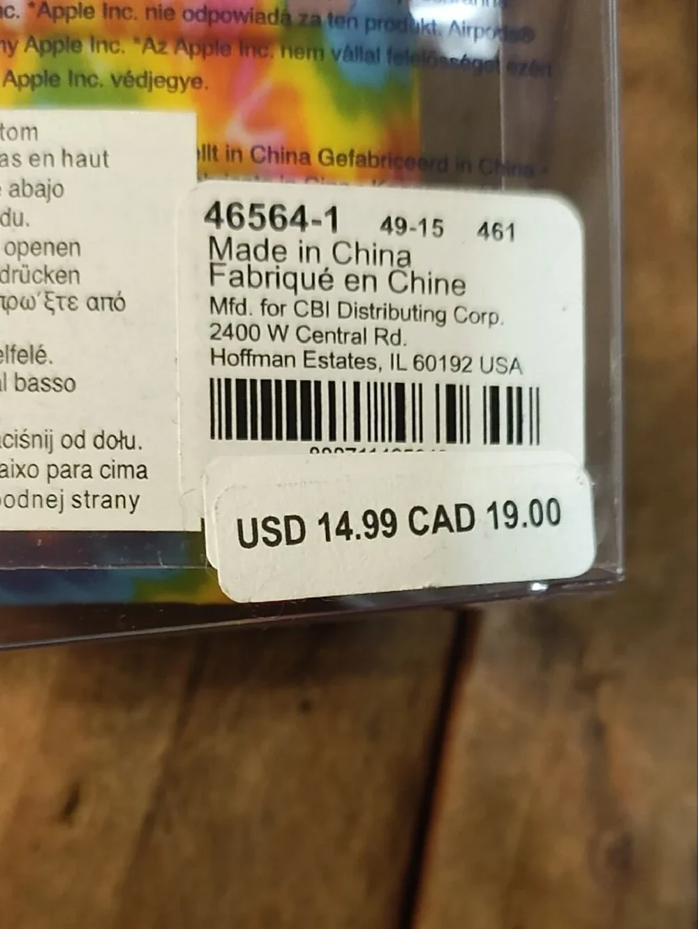 Claire's Tie-Dye Rainbow Pink Silicone AirPods Case Cover